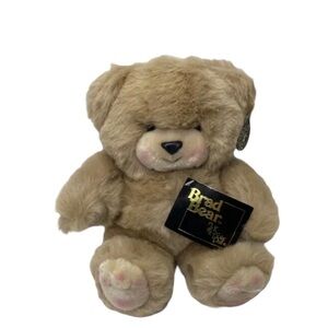 Vintage 1991 Brad Bear 24K Polar Puff Toy Stuffed Animal Tag Plush Brown 11" HTF
